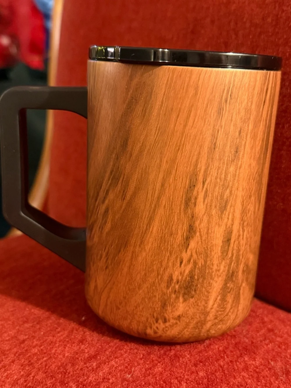 Elemental Woodgrain Travel Mug NEW with TEAK WOOD DESIGN